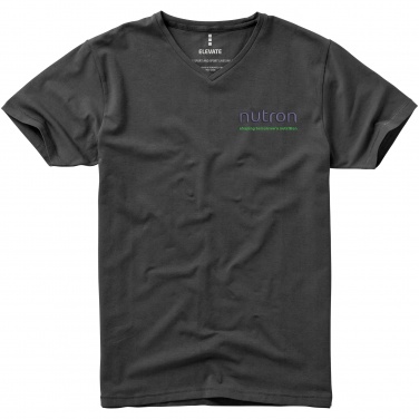 Logo trade promotional giveaways image of: Kawartha short sleeve T-shirt, dark grey