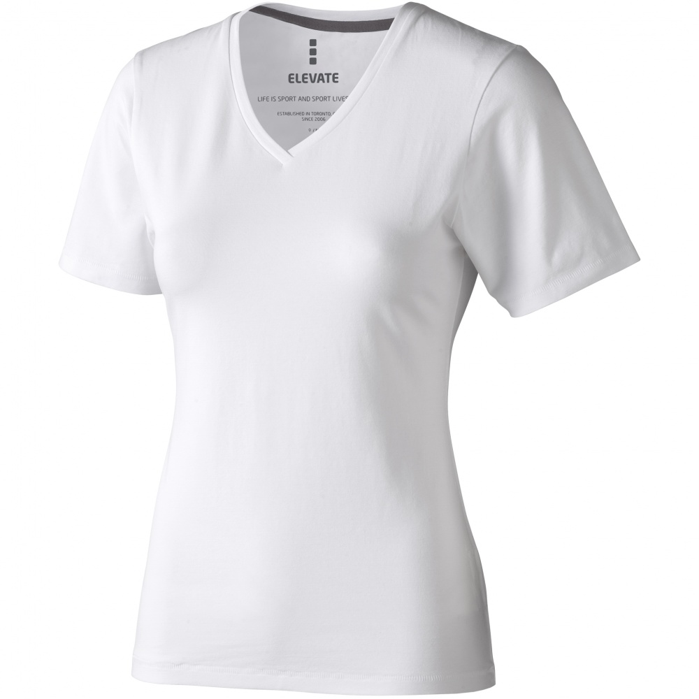 Logo trade corporate gift photo of: Kawartha short sleeve ladies T-shirt, white