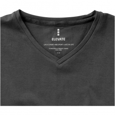 Logo trade business gift photo of: Kawartha short sleeve ladies T-shirt, dark grey