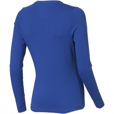 Logo trade promotional giveaways image of: Ponoka long sleeve ladies T-shirt, blue