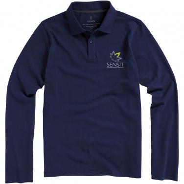 Logotrade promotional products photo of: Oakville long sleeve polo navy