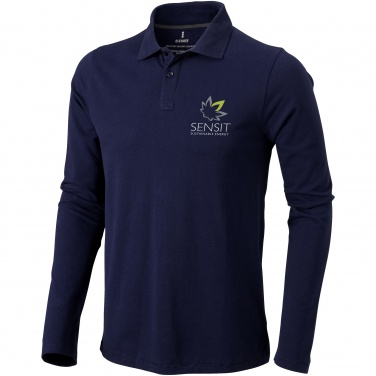 Logotrade promotional product image of: Oakville long sleeve polo navy