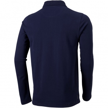 Logotrade promotional merchandise image of: Oakville long sleeve polo navy