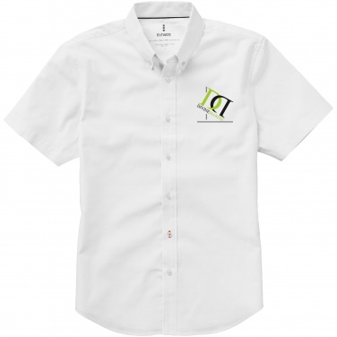 Logo trade business gifts image of: Manitoba short sleeve shirt, white