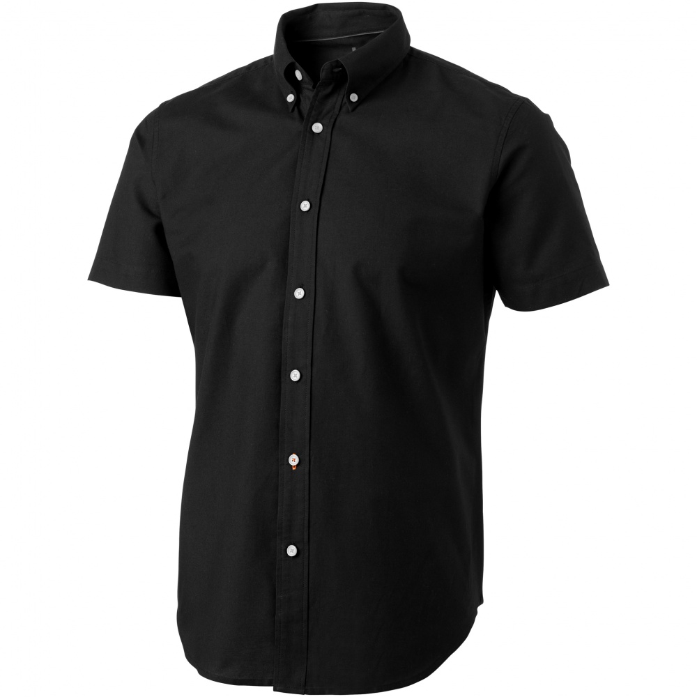 Logo trade promotional merchandise photo of: Manitoba short sleeve shirt, black