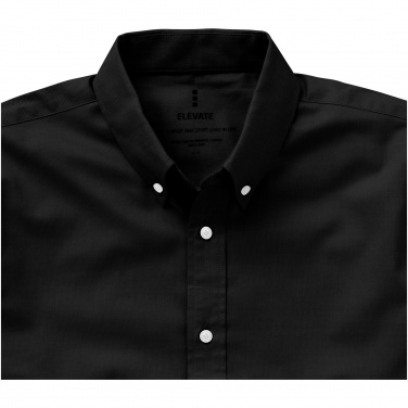 Logotrade business gift image of: Manitoba short sleeve shirt, black