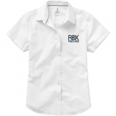 Logo trade promotional gifts image of: Manitoba short sleeve ladies shirt, white