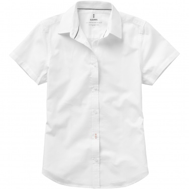 Logo trade promotional merchandise photo of: Manitoba short sleeve ladies shirt, white