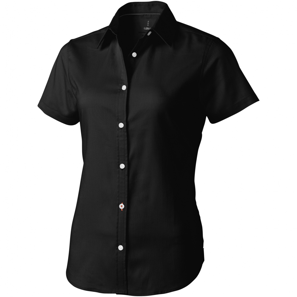 Logotrade promotional merchandise picture of: Manitoba short sleeve ladies shirt, black