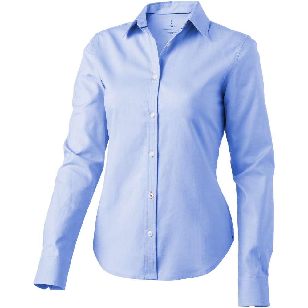 Logo trade promotional items picture of: Vaillant long sleeve ladies shirt, light blue