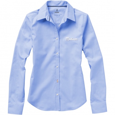 Logo trade promotional merchandise picture of: Vaillant long sleeve ladies shirt, light blue