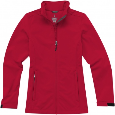 Logo trade promotional merchandise image of: Maxson softshell ladies jacket, red