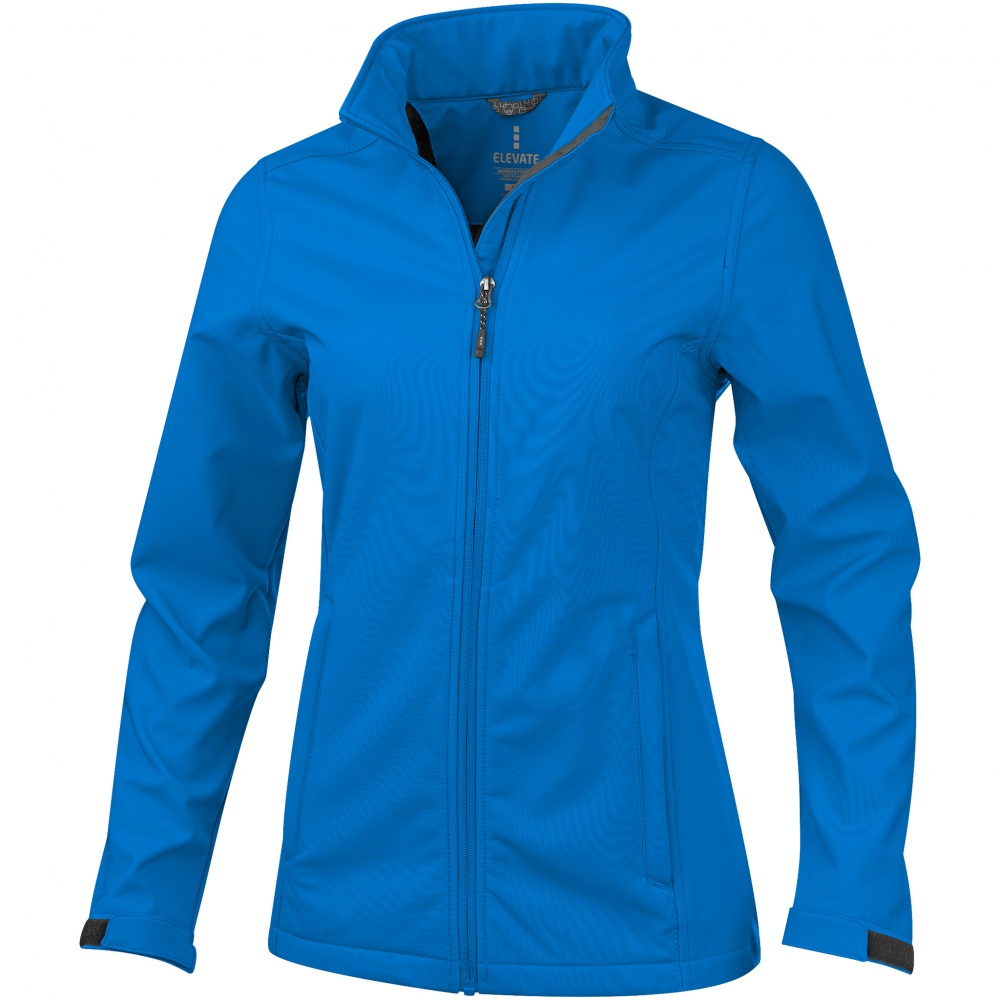 Logo trade promotional merchandise image of: Maxson softshell ladies jacket, lightblue