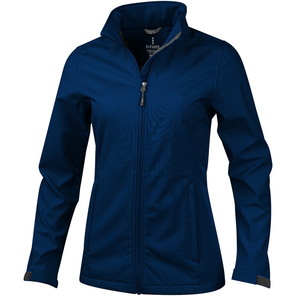 Logo trade promotional items image of: Maxson softshell ladies jacket, dark blue