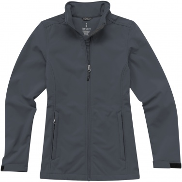 Logo trade promotional giveaways image of: Maxson softshell ladies jacket, grey