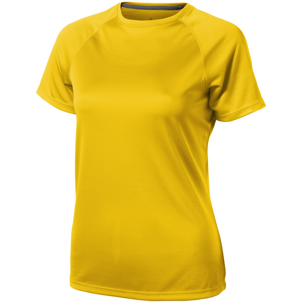 Logotrade promotional merchandise photo of: Niagara short sleeve ladies T-shirt, yellow