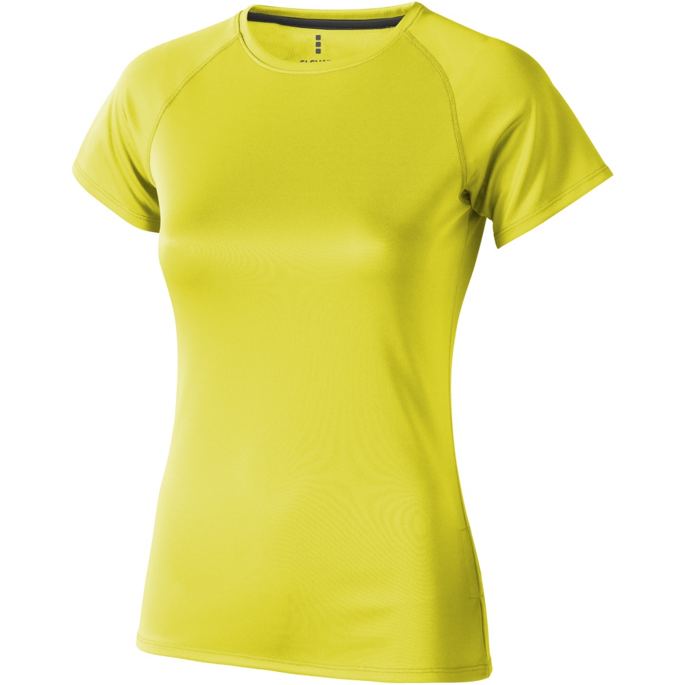 Logotrade promotional gift picture of: Niagara short sleeve ladies T-shirt, neon yellow