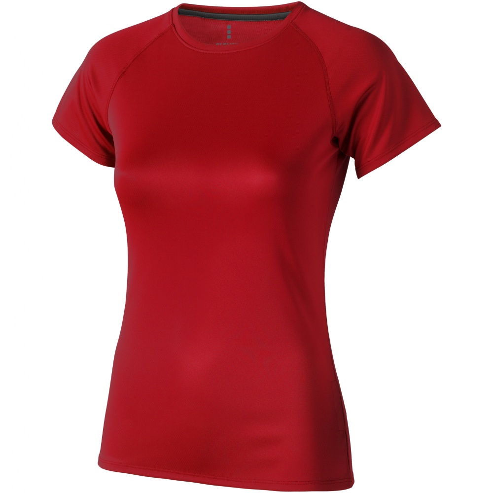 Logo trade promotional giveaway photo of: Niagara short sleeve ladies T-shirt, red