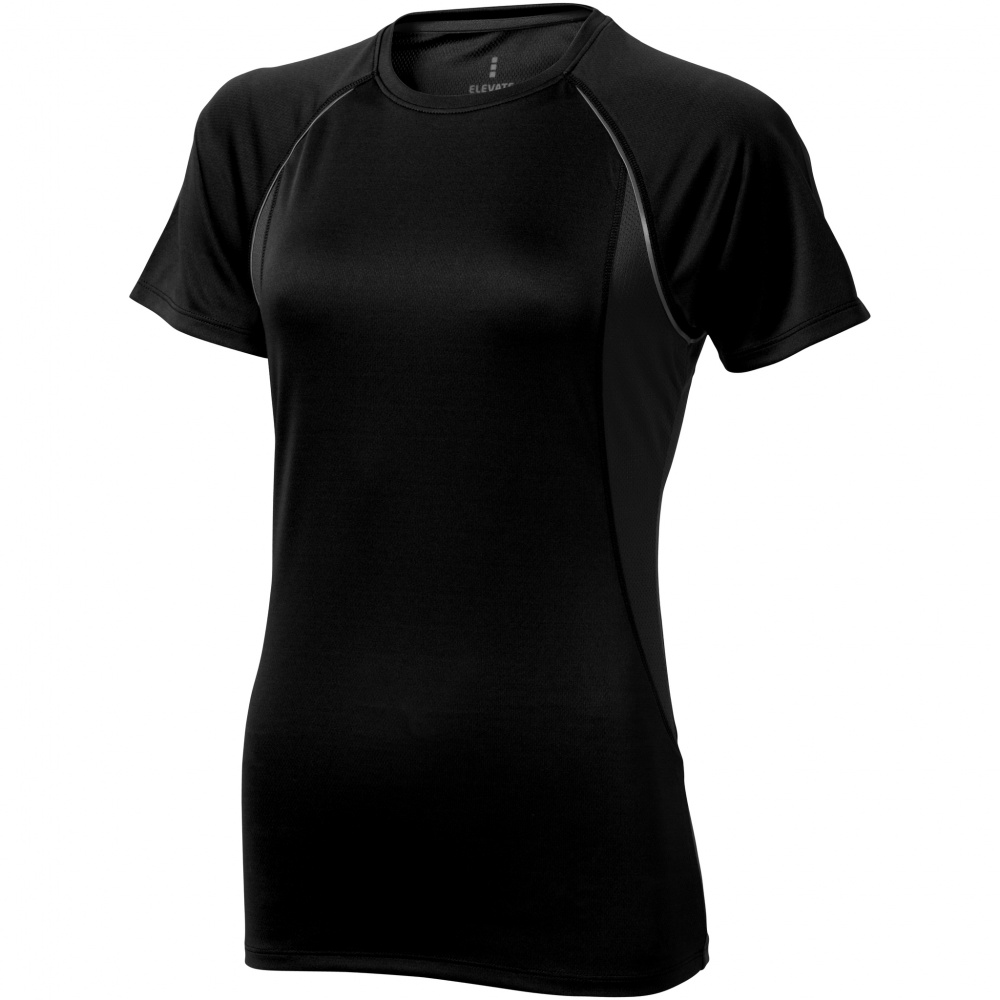 Logo trade promotional gifts picture of: Quebec short sleeve ladies T-shirt, black