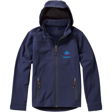 Logo trade business gifts image of: Langley softshell jacket, navy