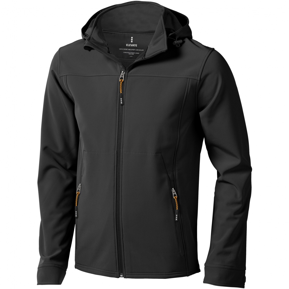 Logo trade promotional products picture of: Langley softshell jacket, dark grey