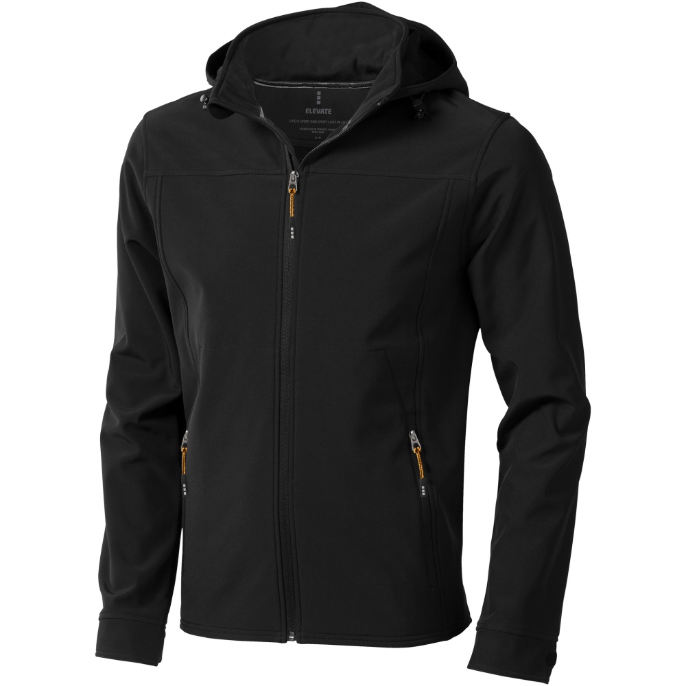 Logo trade promotional items picture of: Langley softshell jacket, black