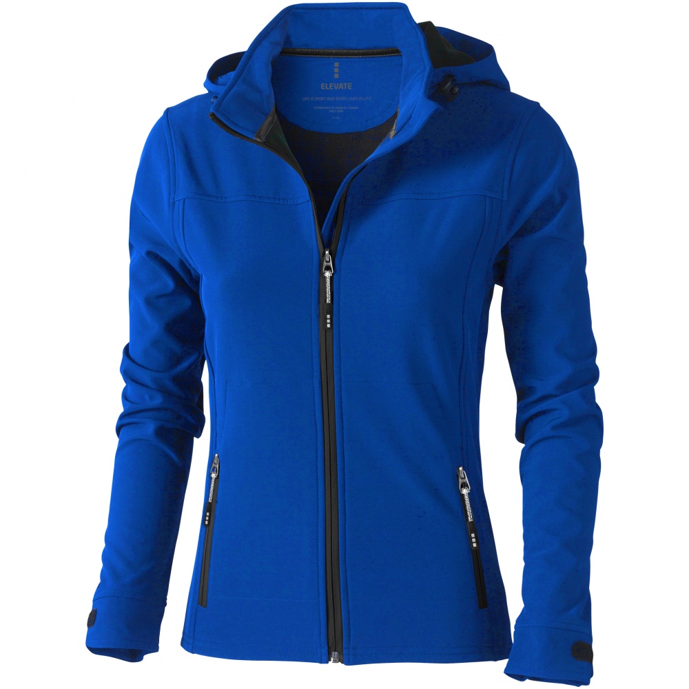 Logo trade promotional item photo of: Langley softshell ladies jacket, blue