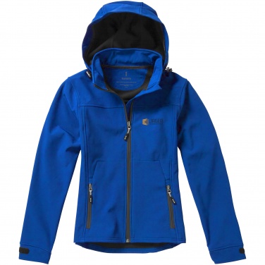 Logo trade promotional merchandise photo of: Langley softshell ladies jacket, blue