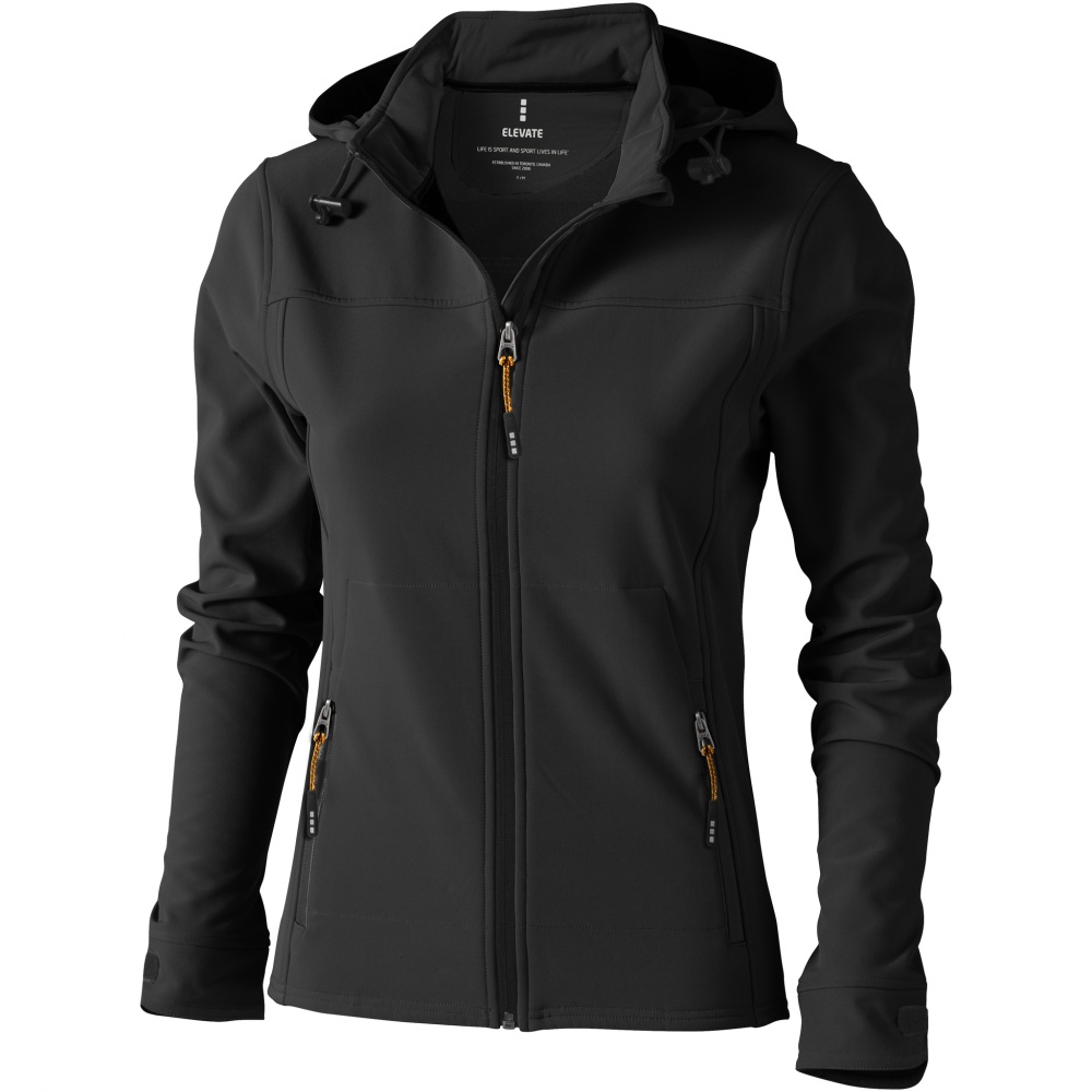 Logotrade business gifts photo of: Langley softshell ladies jacket, dark grey