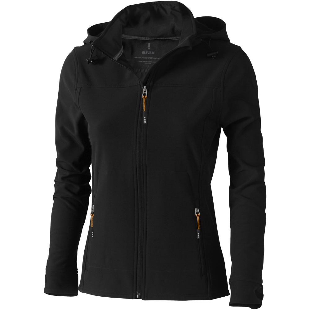 Logotrade promotional products photo of: Langley softshell ladies jacket, black