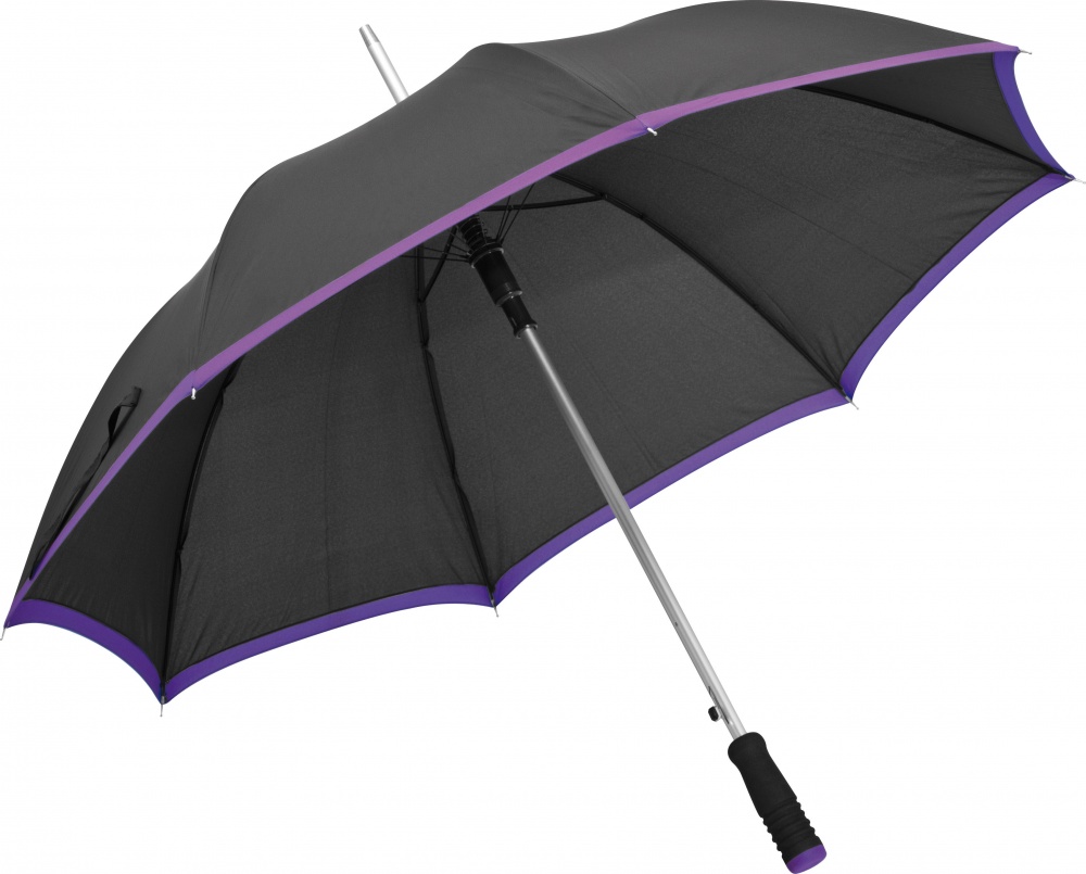 Logo trade promotional gifts picture of: Automatic umbrella with violet accent