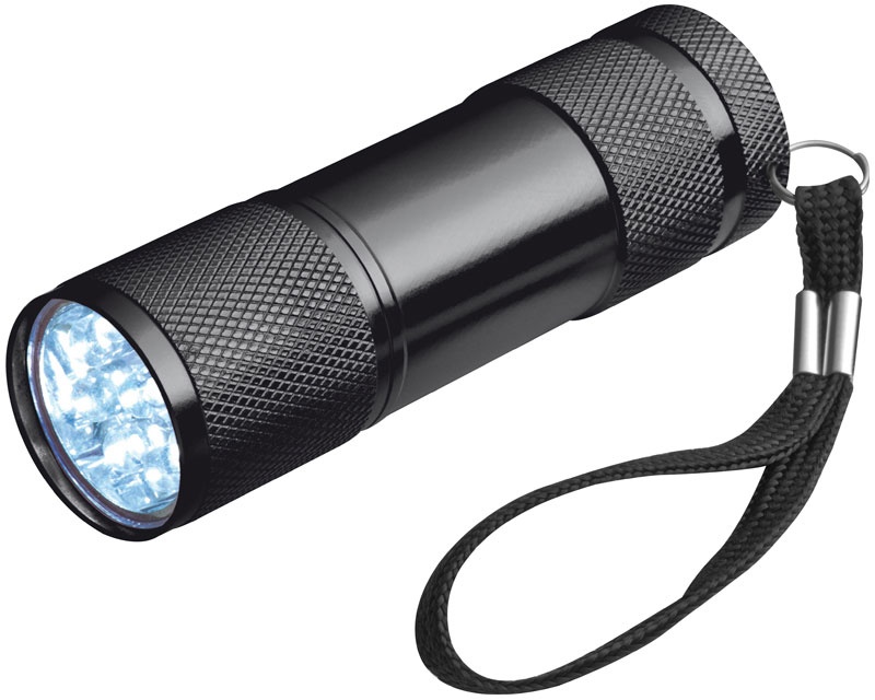 Logotrade corporate gift picture of: Flashlight 9 LED, black