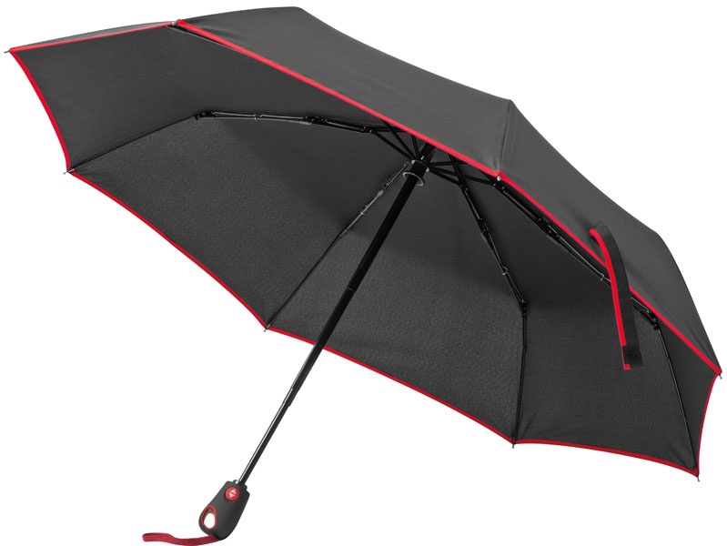 Logotrade promotional giveaway image of: Automatic umbrella, black/red