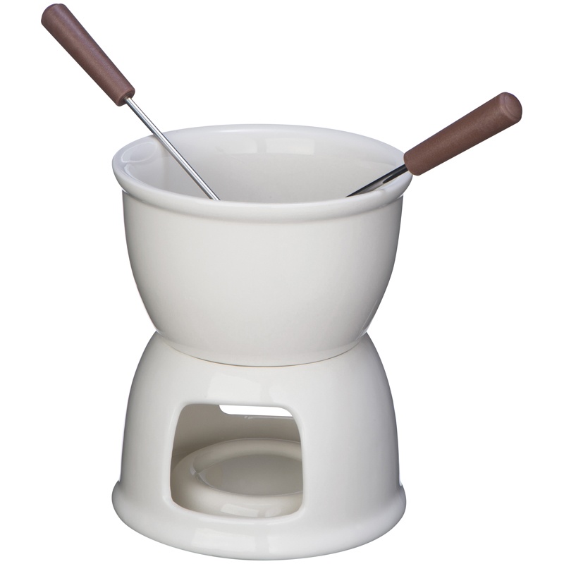 Logo trade promotional gifts image of: Chocolate fondue set, white