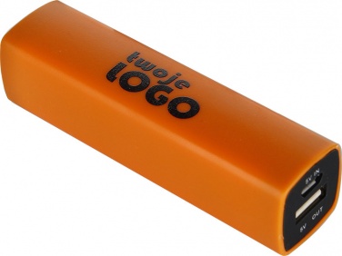 Logotrade promotional gift picture of: Powerbank 2200 mAh with USB port in a box, Orange