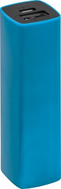 Logo trade corporate gift photo of: Powerbank 2200 mAh with USB port in a box, Blue