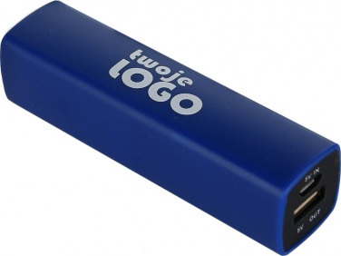 Logotrade advertising products photo of: Powerbank 2200 mAh with USB port in a box, Blue