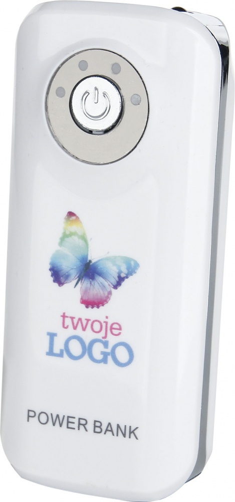 Logo trade promotional item photo of: Powerbank 4000 mAh with USB port in a box, White