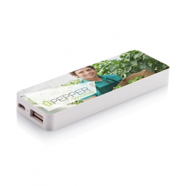 Logotrade promotional merchandise picture of: 2.500 mAh powerbank, white