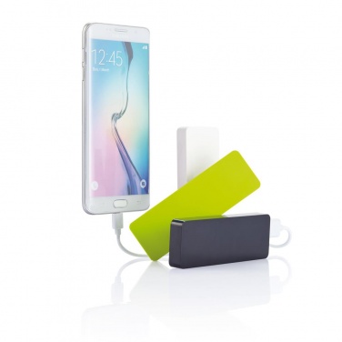 Logo trade advertising products image of: 2.500 mAh powerbank, white