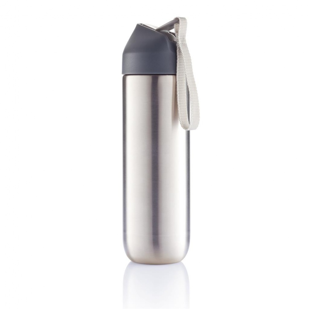 Logotrade promotional merchandise photo of: Neva water bottle metal 500ml, grey/grey