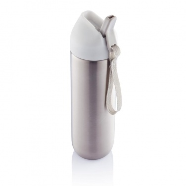 Logo trade advertising products image of: Neva water bottle metal 500ml, white