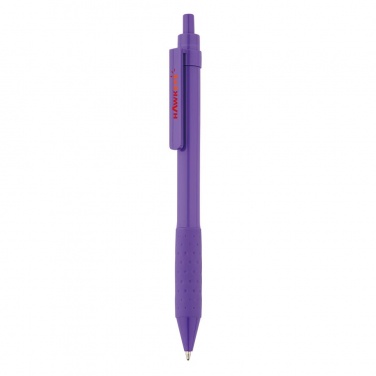 Logo trade promotional giveaways picture of: X2 pen, purple