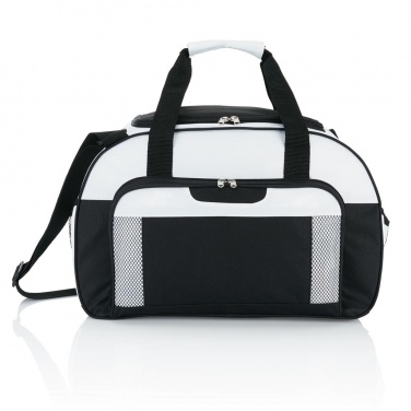 Logo trade promotional items image of: Supreme weekend bag, white/black