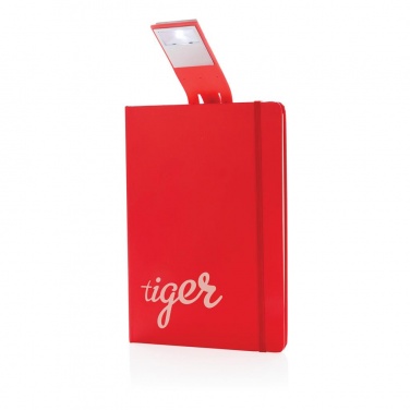 Logotrade promotional merchandise image of: A5 Notebook & LED bookmark, red