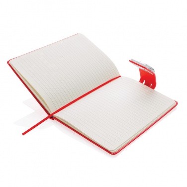 Logotrade advertising product image of: A5 Notebook & LED bookmark, red