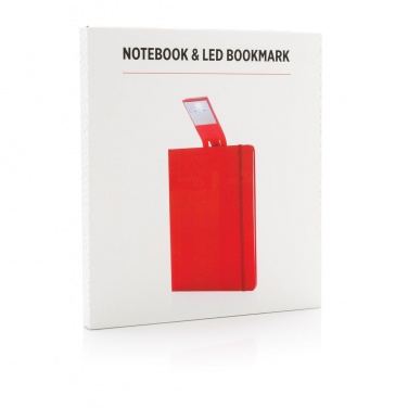 Logotrade promotional merchandise photo of: A5 Notebook & LED bookmark, red