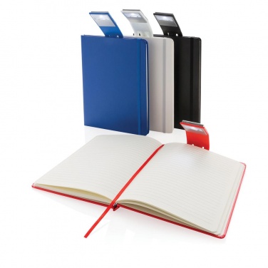 Logotrade promotional giveaway picture of: A5 Notebook & LED bookmark, red