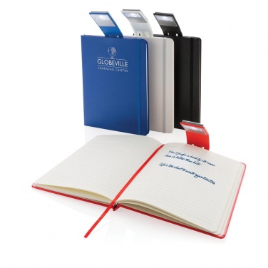 Logotrade corporate gifts photo of: A5 Notebook & LED bookmark, red