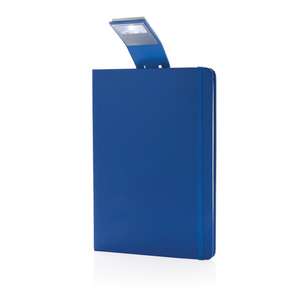 Logotrade promotional giveaways photo of: A5 Notebook & LED bookmark, blue